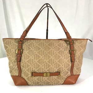 Ralph Lauren khaki brown signature - large shoulder bag/tote