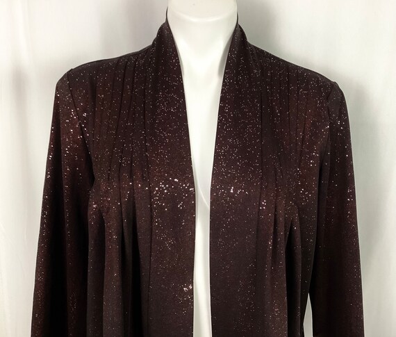 Chicos  travelers glitter plum duster jacket - Ch… - image 3