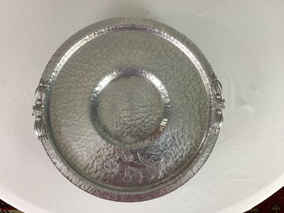 Rodney Kent-hand Wrought Aluminum -serving/lazy Susan, Tray