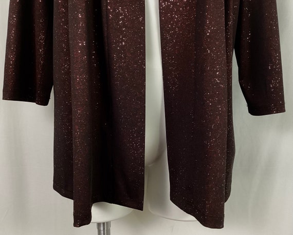 Chicos  travelers glitter plum duster jacket - Ch… - image 4