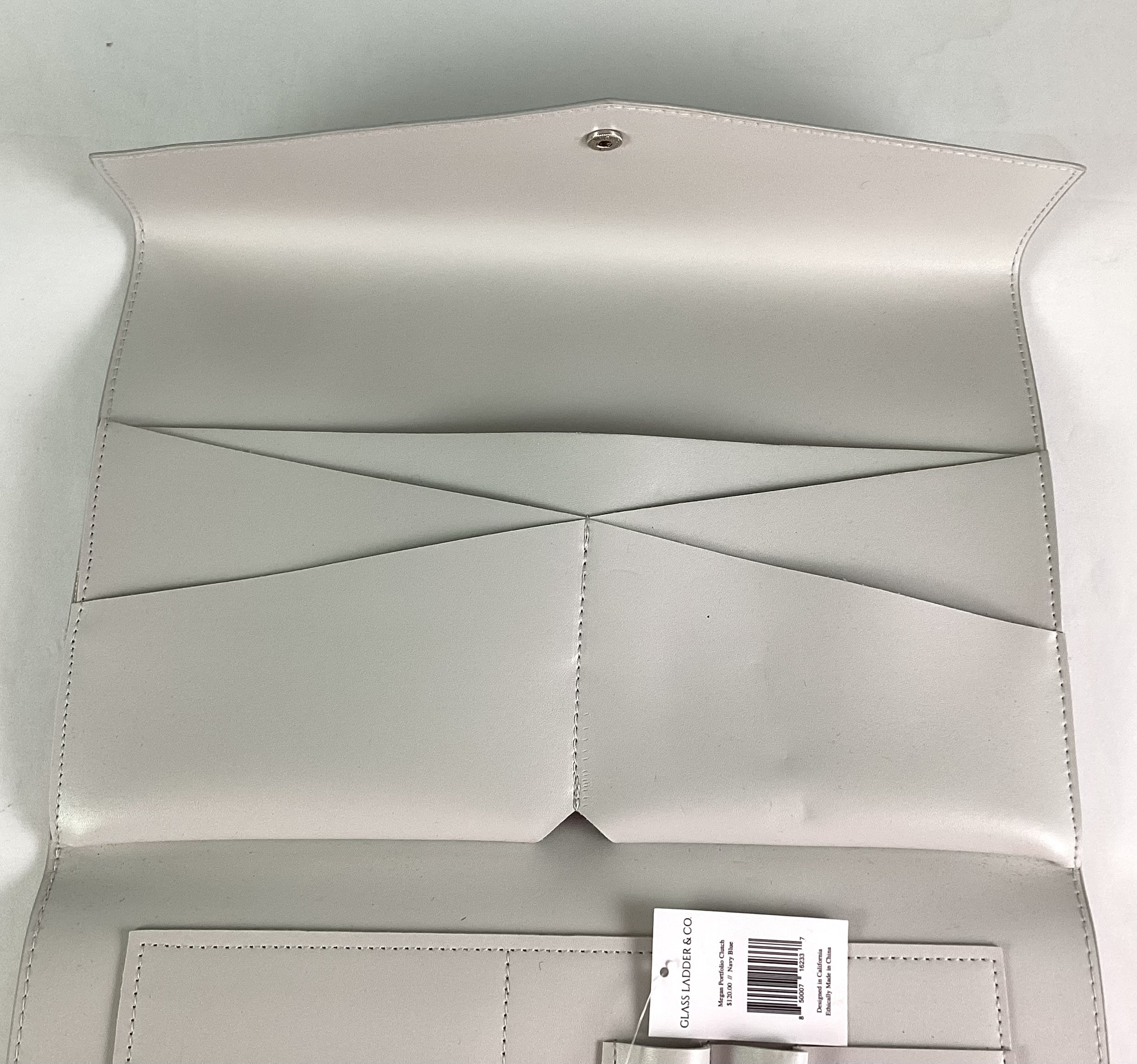 NWT Glass Ladder and company Megan Portfolio Clutch