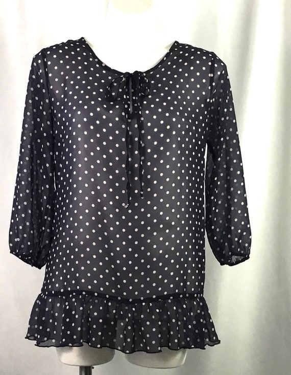 Sweet Pea- size M-sheer chiffon blouse - image 1