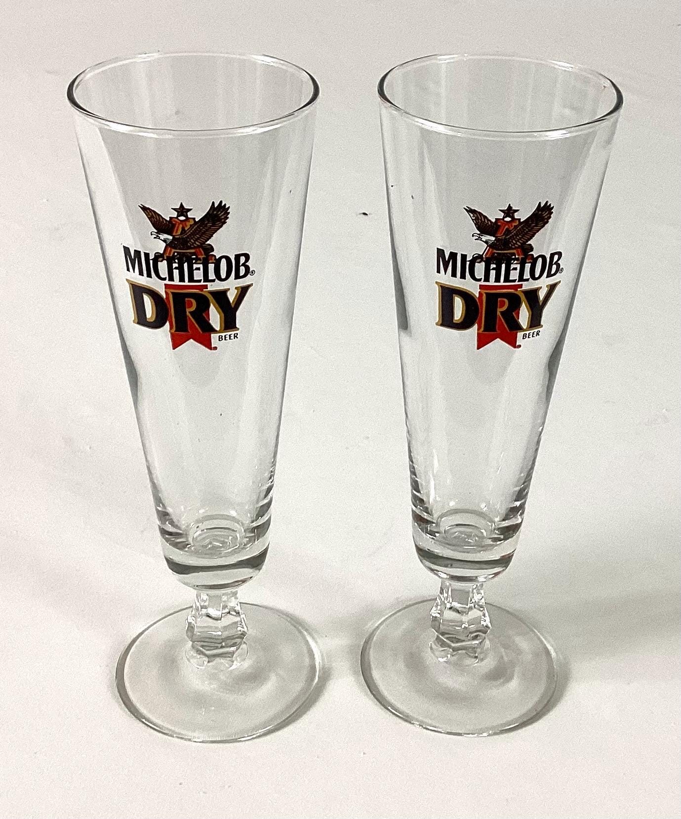 Vintage ,michelob Dry, Beer Glass- Pilsner Tavern/bar Style 12