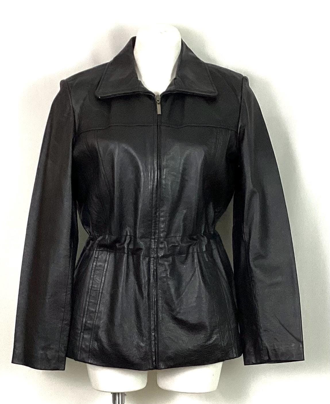 G111-new York ,leather Jacket-size M - Etsy