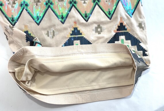 NWT-Express-knee length Aztec pattern, sequin,lin… - image 4
