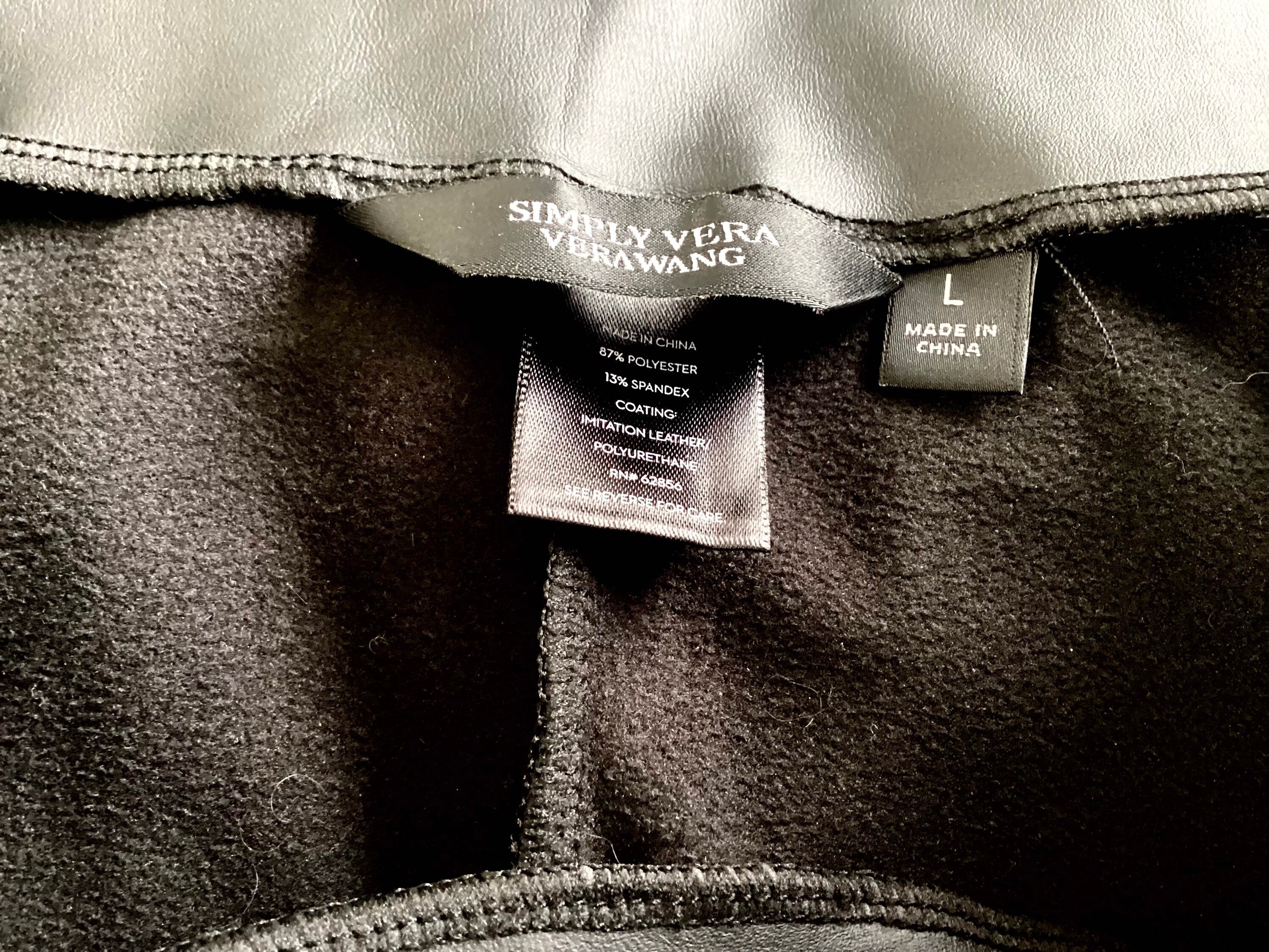 Vera wang faux leather cheap leggings