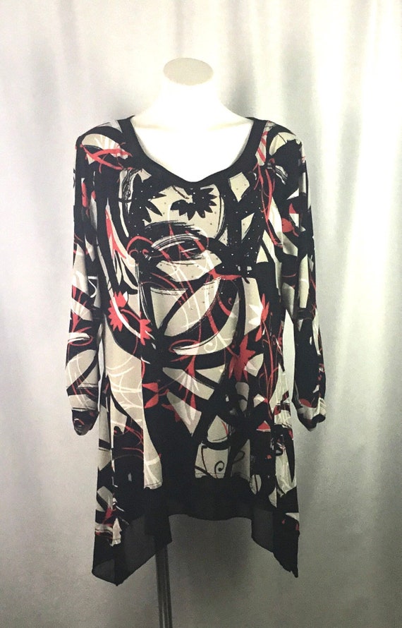 Style Co Womens V Neck Band Hem Sweater Green Size Large main image 1