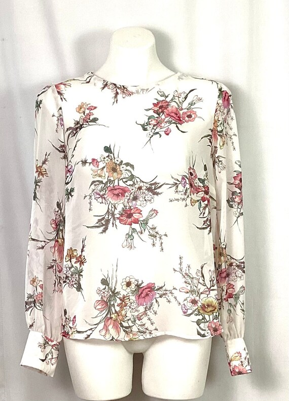 Forever 21 semi sheer chiffon blouse - large - image 1