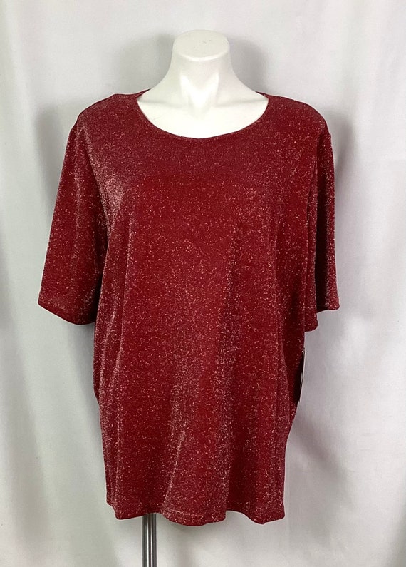 NWT- Notations glitter knit top- size 2X
