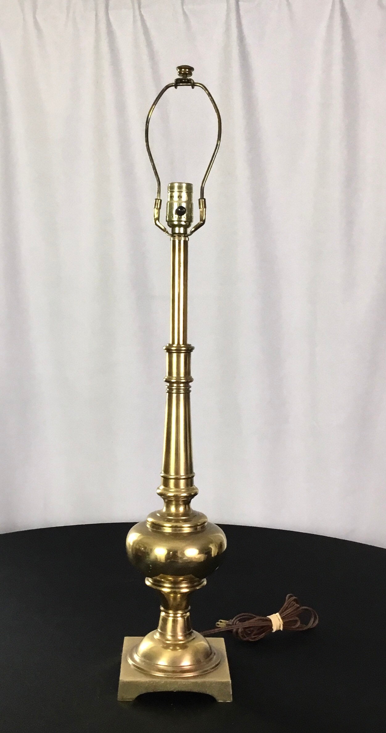 Antique stiffel top brass lamps