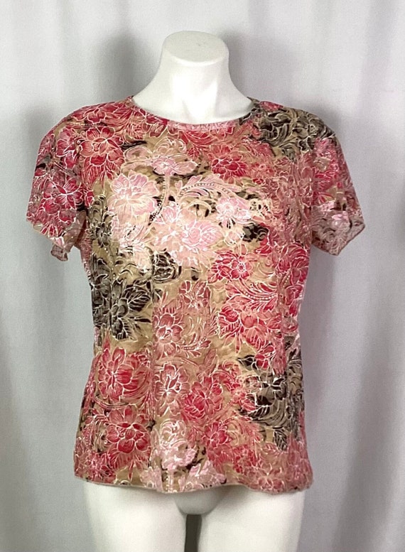 Christopher and Banks sheer net blouse-size-L - image 1