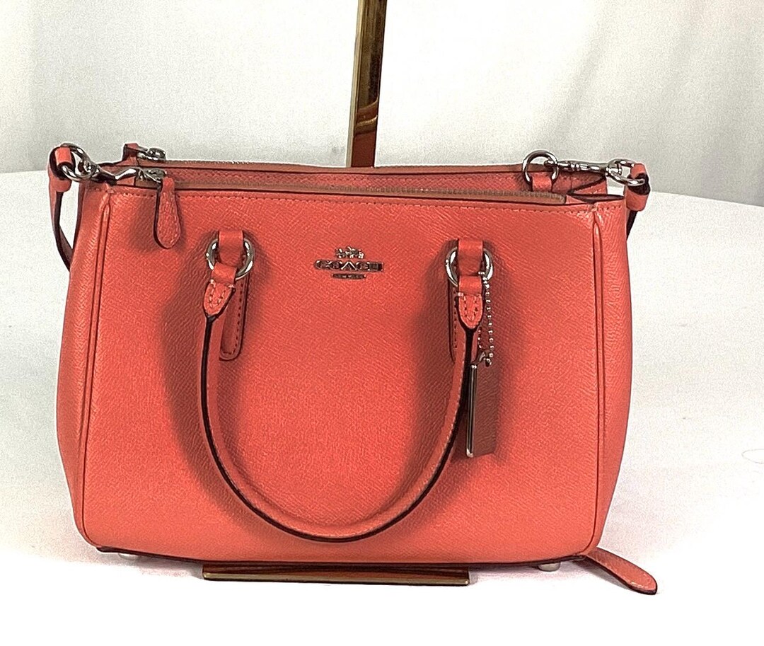 Coach-#f44962 Surrey Carryall,coral Crossbody Bag-like New - Etsy