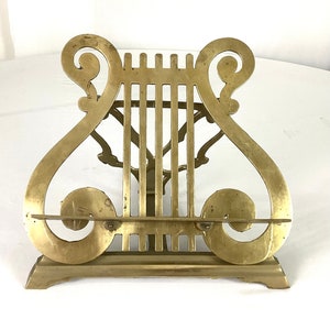 English-brass lyre shaped-music stand/book lectern