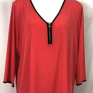 NWT-Calvin Klein-liquid knit stretch top-size OX