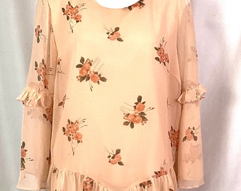 LC Lauren Conrad feminine chiffon blouse -XL