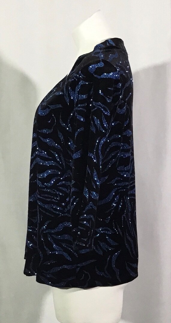 Blouse Femme Elementz En Velours Noir Avec Embellissements Pierre Onyx - Taille L