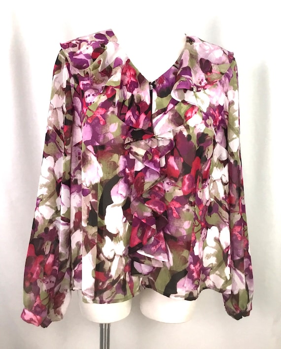Evan Picone ruffled blouse - image 1