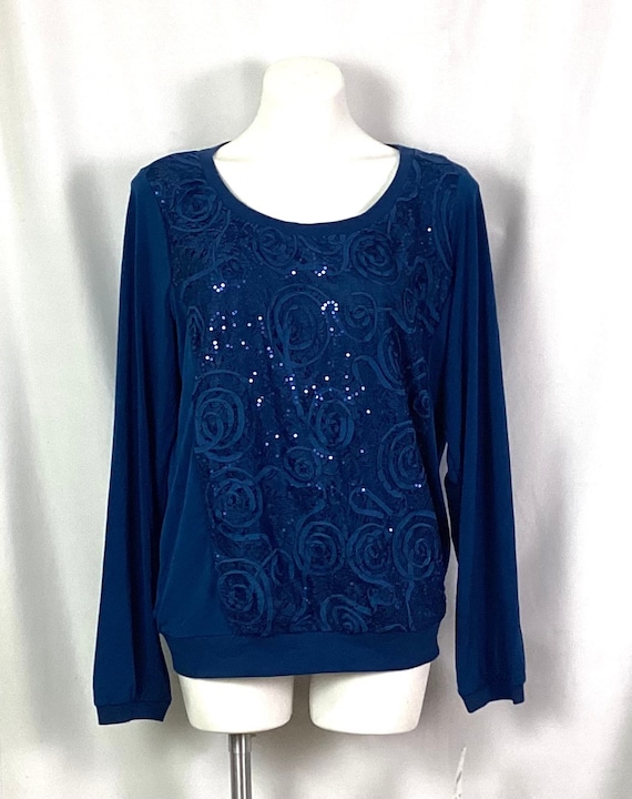 NWT-NY Collection sequin  top -XL