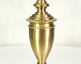 Michael Berman contemporary, cast brass lamp on a footed base
