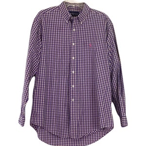 NWOT-Ralph Lauren plaid button down -size L