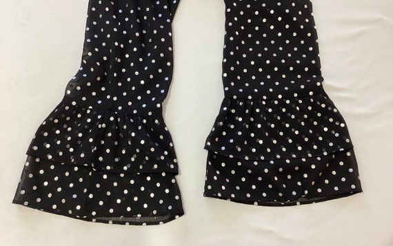 Talbots ,Henley collar- polka dot blouse-size -L - image 8