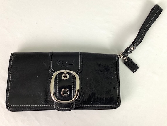 NWOT-vintage coach patent leather wristlet - image 1