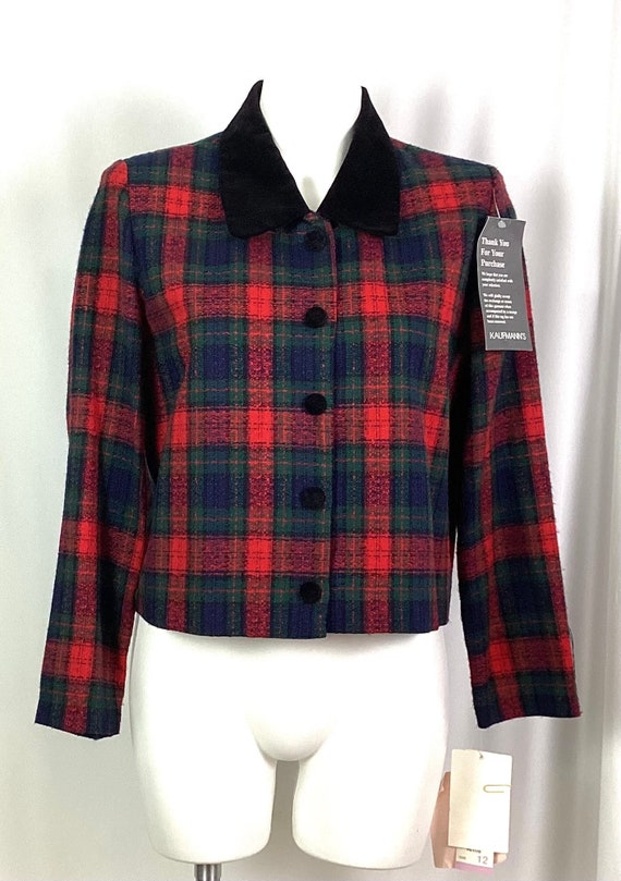 NWT- Positive Attitude - plaid jacket-petite 12