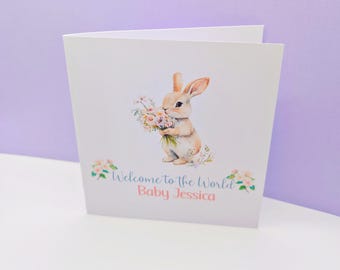 Carte de naissance personnalisée, bienvenue dans le monde, nouveau bébé fille, nouveau bébé garçon