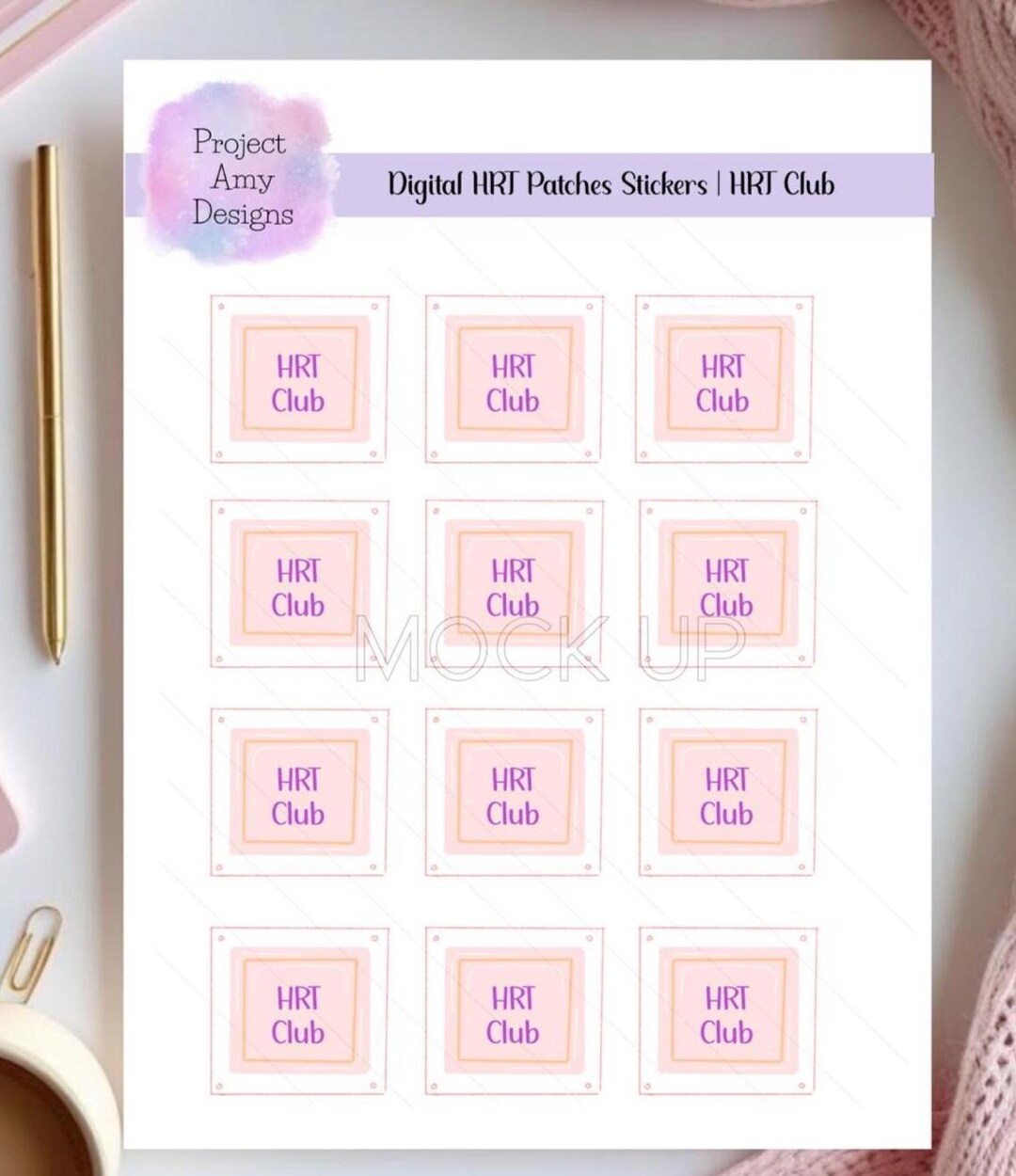 HRT Club Stickers, Digital Menopause Stickers (SVG/PNG) - Etsy
