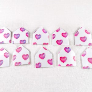 Set of 10, Mini envelopes and cards, mini Valentine’s Day cards, mini heart envelopes, mini anniversary card, love you cards, handmade