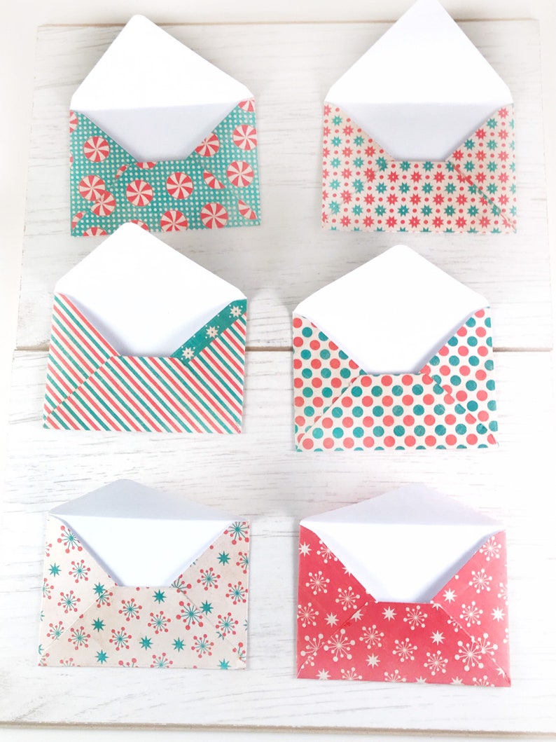 christmas gift card wallets gift card wallets Set of 6 christmas gift card envelope gift card envelopes christmas Christmas gift cards
