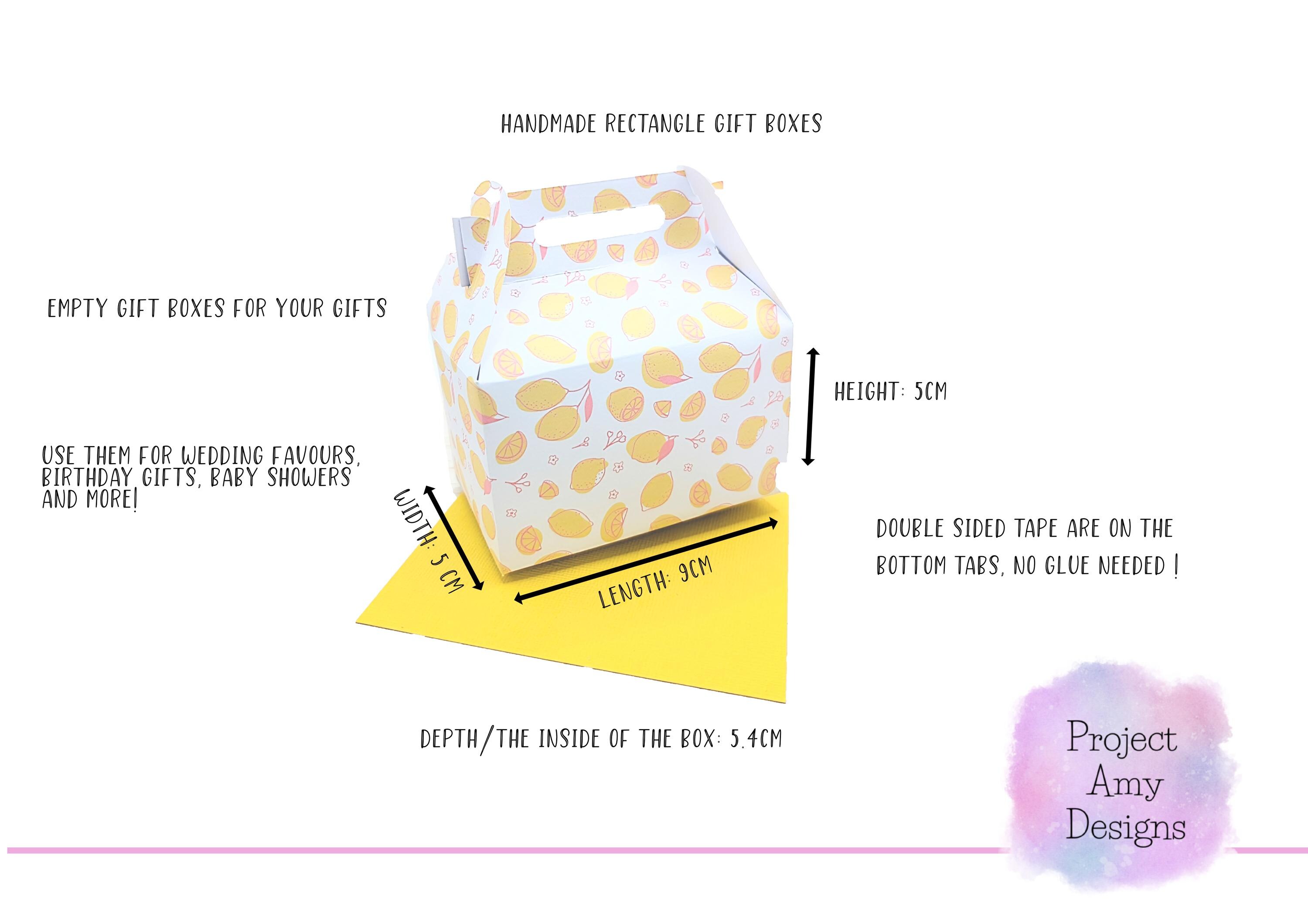 Lemon Favor Boxes – Citrus Party Treat Boxes With Handle - Etsy
