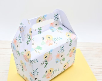 Nouveautés et qualité améliorée !, Boîte cadeau florale - Motif floral pastel, Cadeaux d'anniversaire,