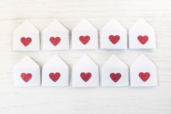 10 Mini envelopes and cards, note cards, mini envelope valentines, wedding favours, love cards, mini cards sets, thank you, anniversary