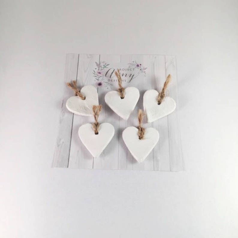 Set of 5 Small Tags Gift Tags Ceramic Tags Heart Tags Etsy UK