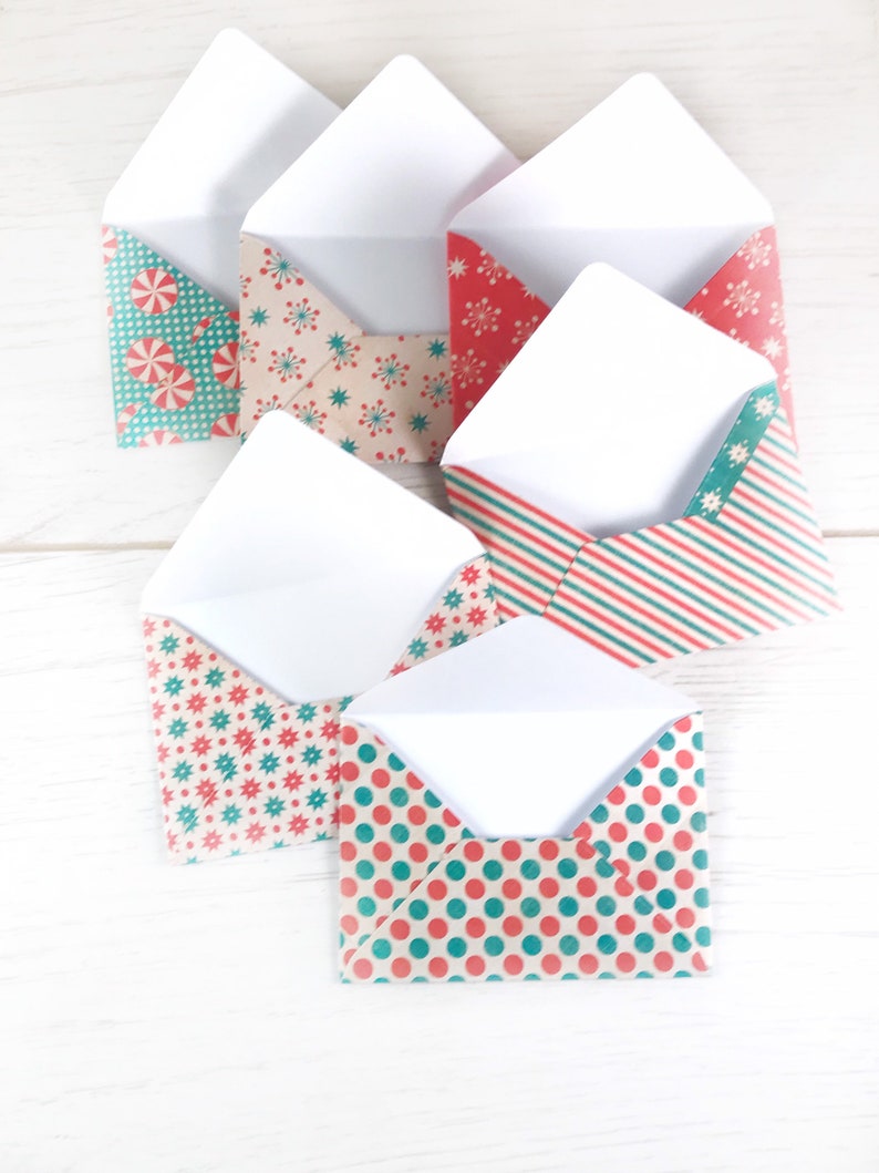 christmas gift card wallets gift card wallets Set of 6 christmas gift card envelope gift card envelopes christmas Christmas gift cards