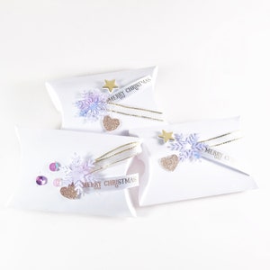 Set of 3 Christmas Gift Boxes – Purple & Rose Gold – Stocking Filler Boxes, Wax Melt Packaging – Handmade UK Gift Wrap