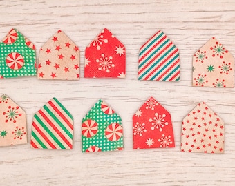 Mini-enveloppes et cartes de Noël, étiquettes-cadeaux des Fêtes (Ensemble de 10)