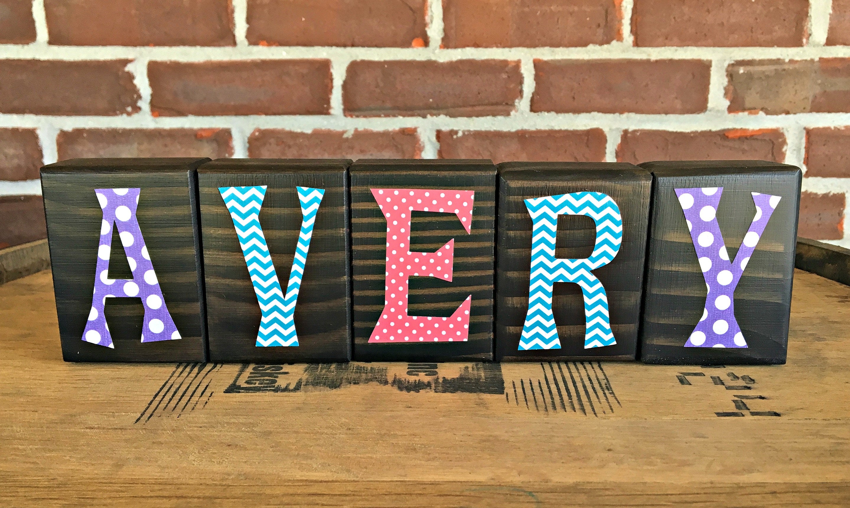 Personalized Name Letter Block Set, Custom Child's Name Decor - Etsy