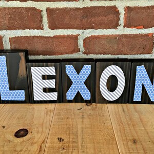 Personalized Name Letter Block Set, Custom Child&#39;s Name Decor