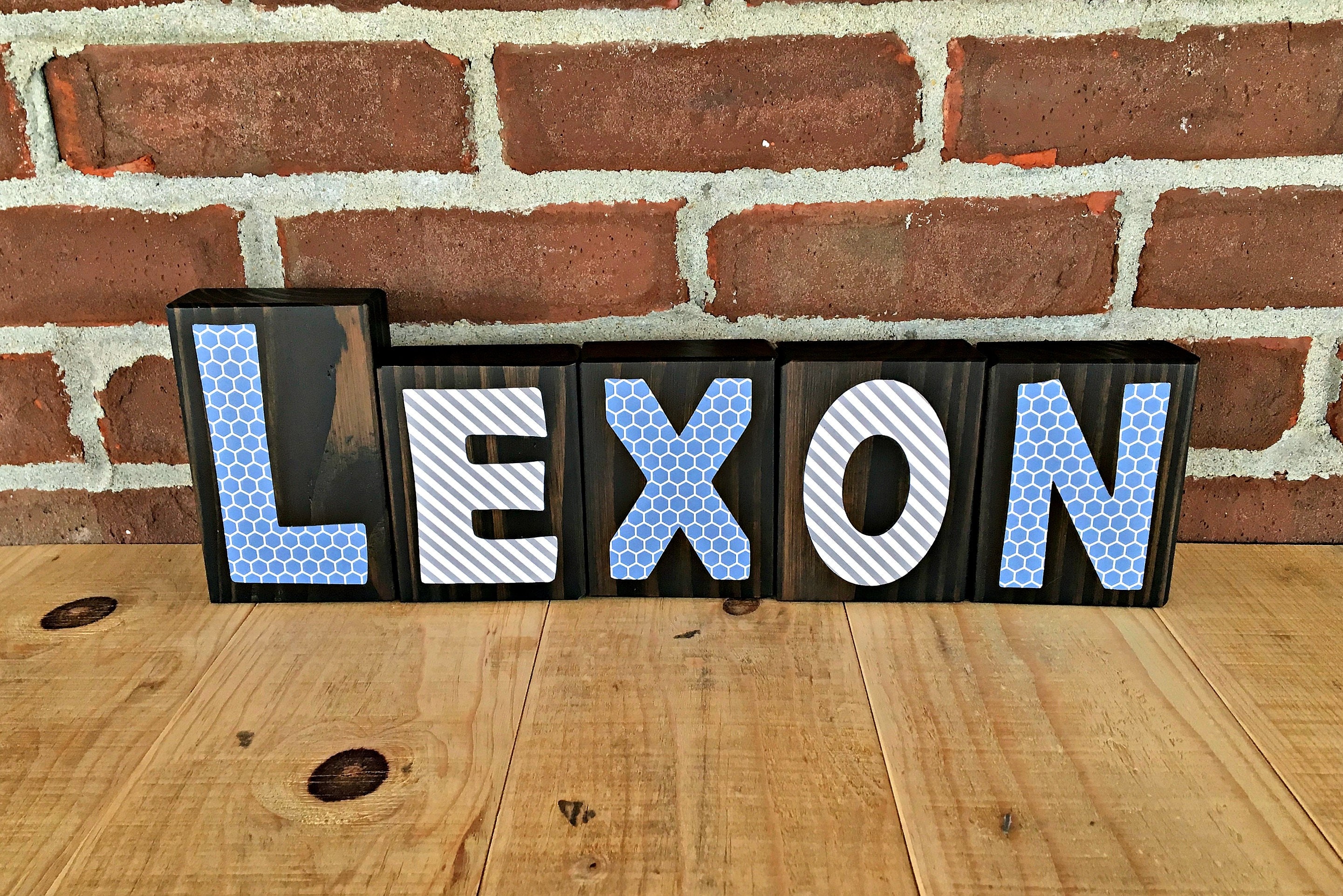 Personalized Name Letter Block Set Custom Child's Name Etsy