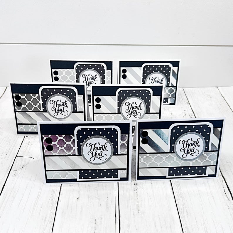 Elegant Thank You Card Set of 6, Handmade Notecards - Etsy