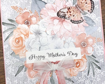 Mother’s Day Photo Album Card, Pretty Handmade Greeting Card and Gift