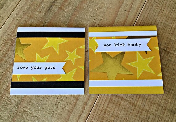 Mini Note Cards Set of 4 for Lunch Box Notes, Back to School Cards