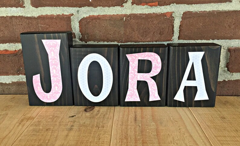 Personalized Name Letter Block Set Custom Child's Name - Etsy