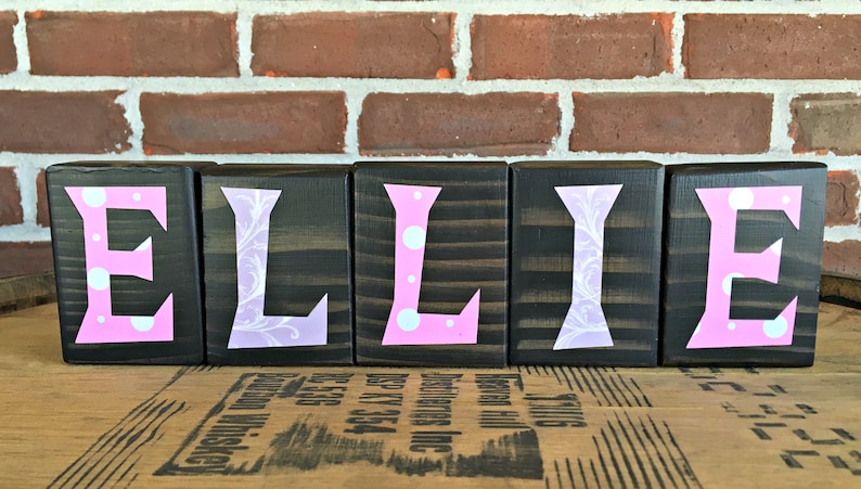 Personalized Name Letter Block Set Custom Child's Name - Etsy