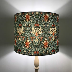 William Morris Snakehead Lampshade - Aqua Blue