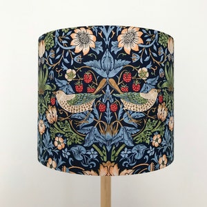 William Morris Strawberry Thief Lampshade, floral lampshade, bird lamp shade