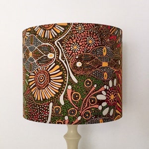 Bush Tucker After Rain Aboriginal Lampshade