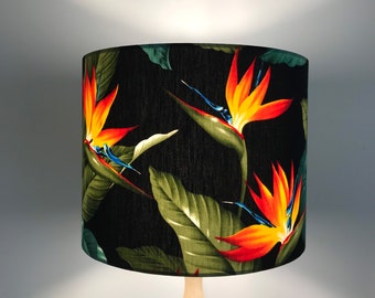 Bird of Paradise Lampshade - Strelitzia - Tropical Flowers Lampshade